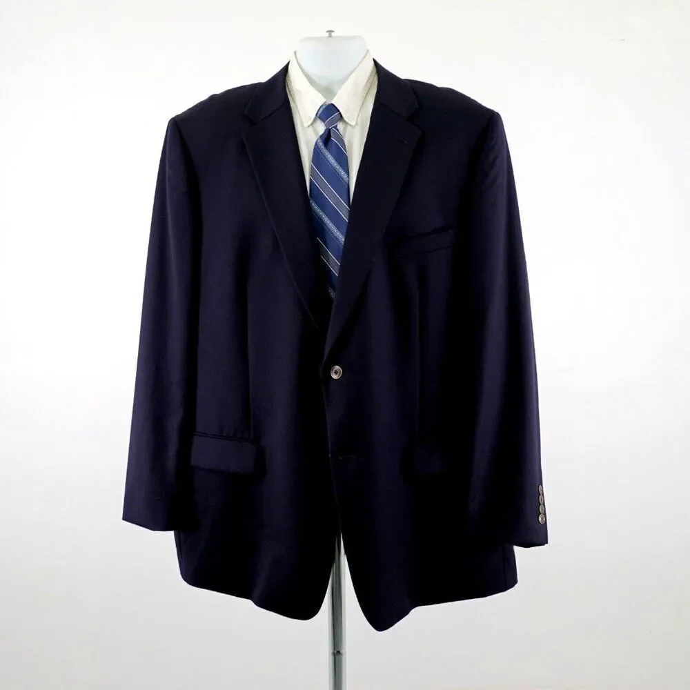 Joseph & Feiss Gold Blue Wool 48L Or Slim 50L 2 Button Suit Jacket‎ / Blazer